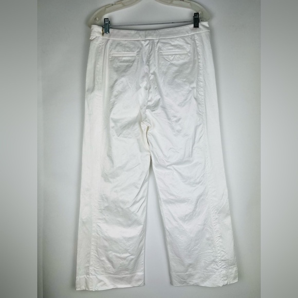 NWT Per Se By Carlisle Angelina White Wide Leg Split Hem Casual Resort Pants - Picture 4 of 7